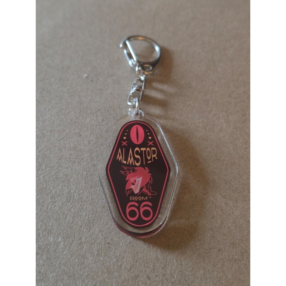 Alastor Hotel Room Tag Hazbin Hotel Room 66 Keychain